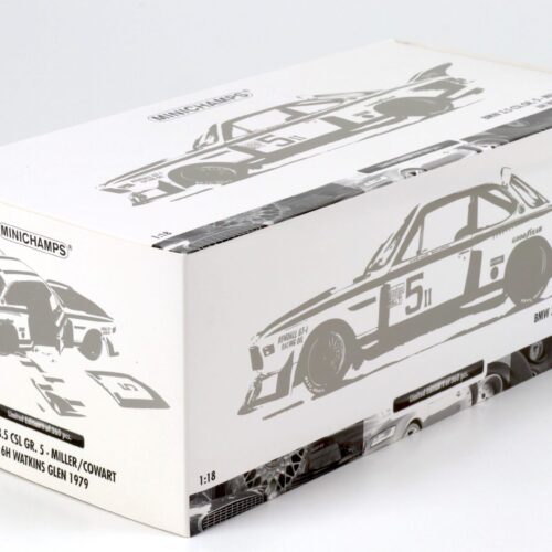 1:18 Minichamps 1979 BMW 3.5 CSL Gr.5 Miller/ Cowart 6h Watkins Glen
