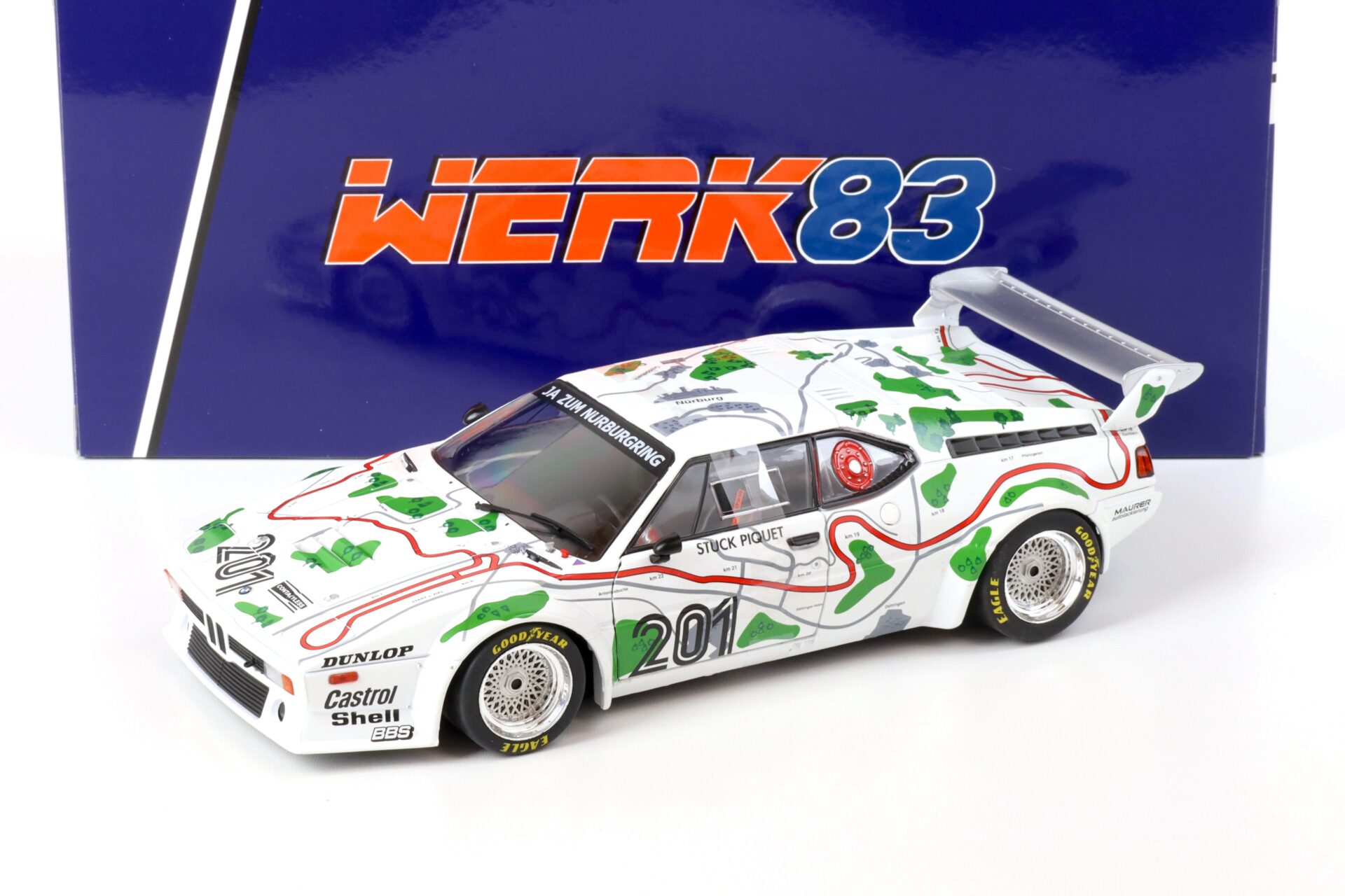 1:18 WERK83 BMW M1 PROCAR #201 Stuck Piquet 3rd 1000km Nürburgring 1980