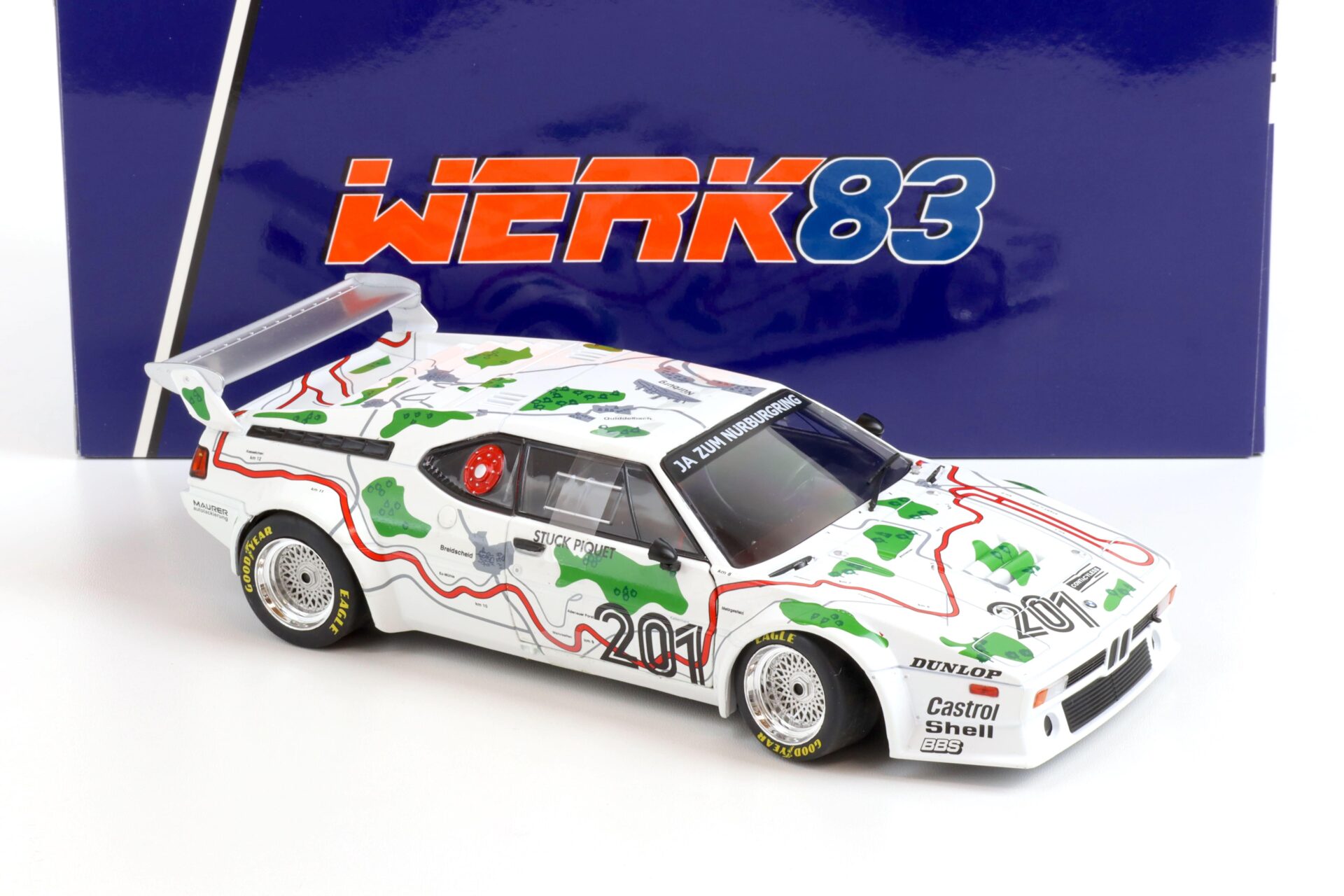 1:18 WERK83 BMW M1 PROCAR #201 Stuck Piquet 3rd 1000km Nürburgring 1980