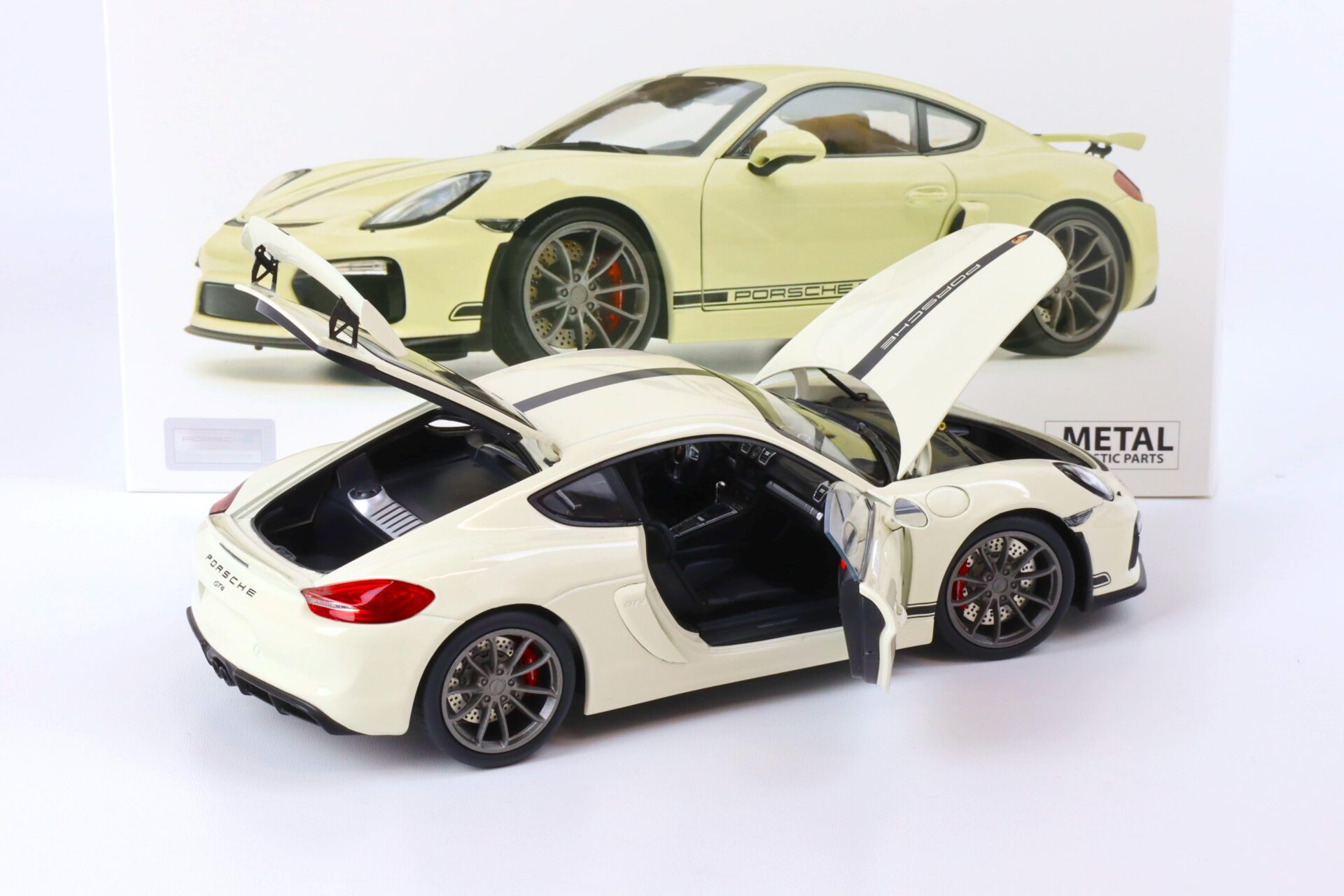1:18 Schuco Porsche Cayman GT4 Coupe white/ black