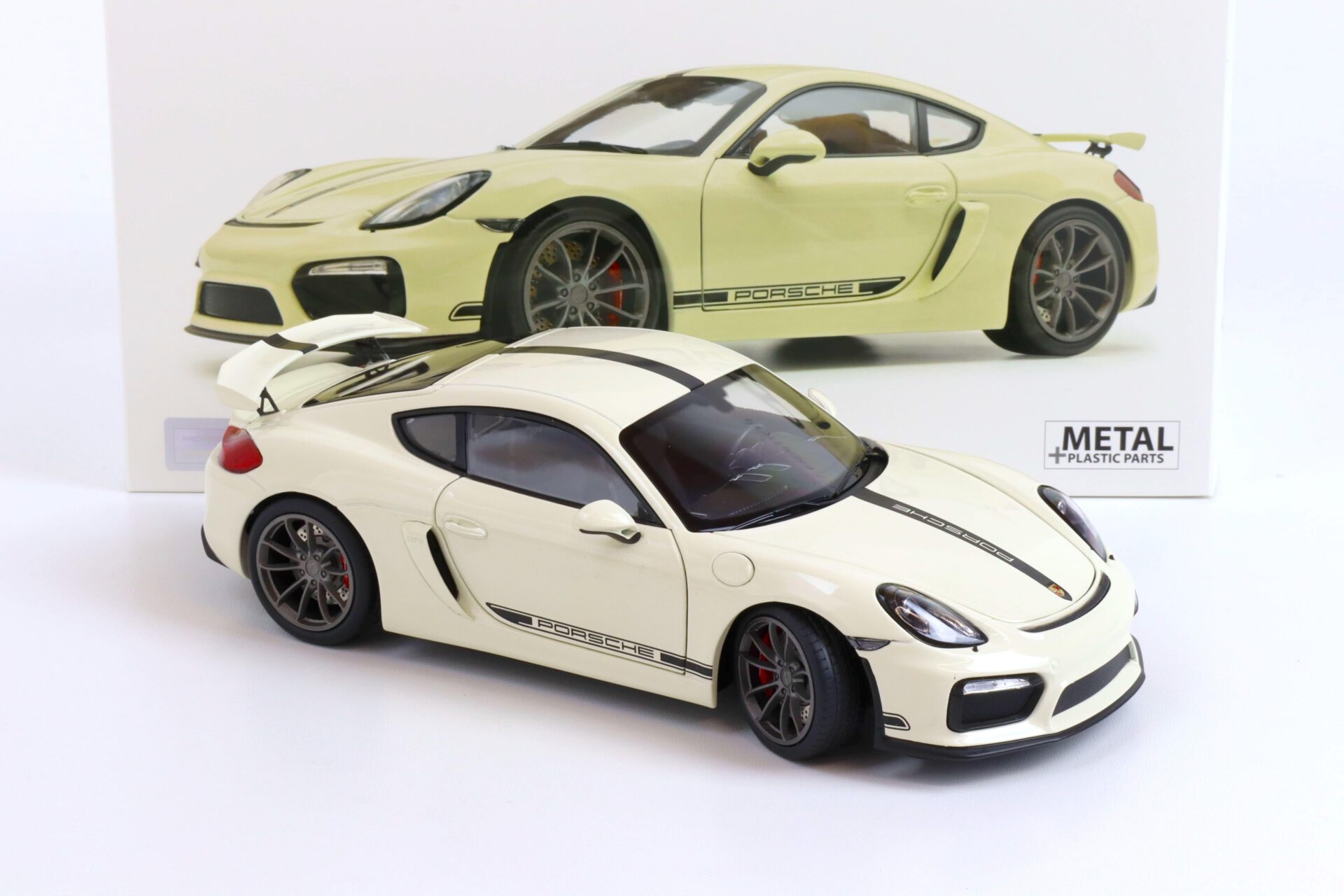1:18 Schuco Porsche Cayman GT4 Coupe white/ black