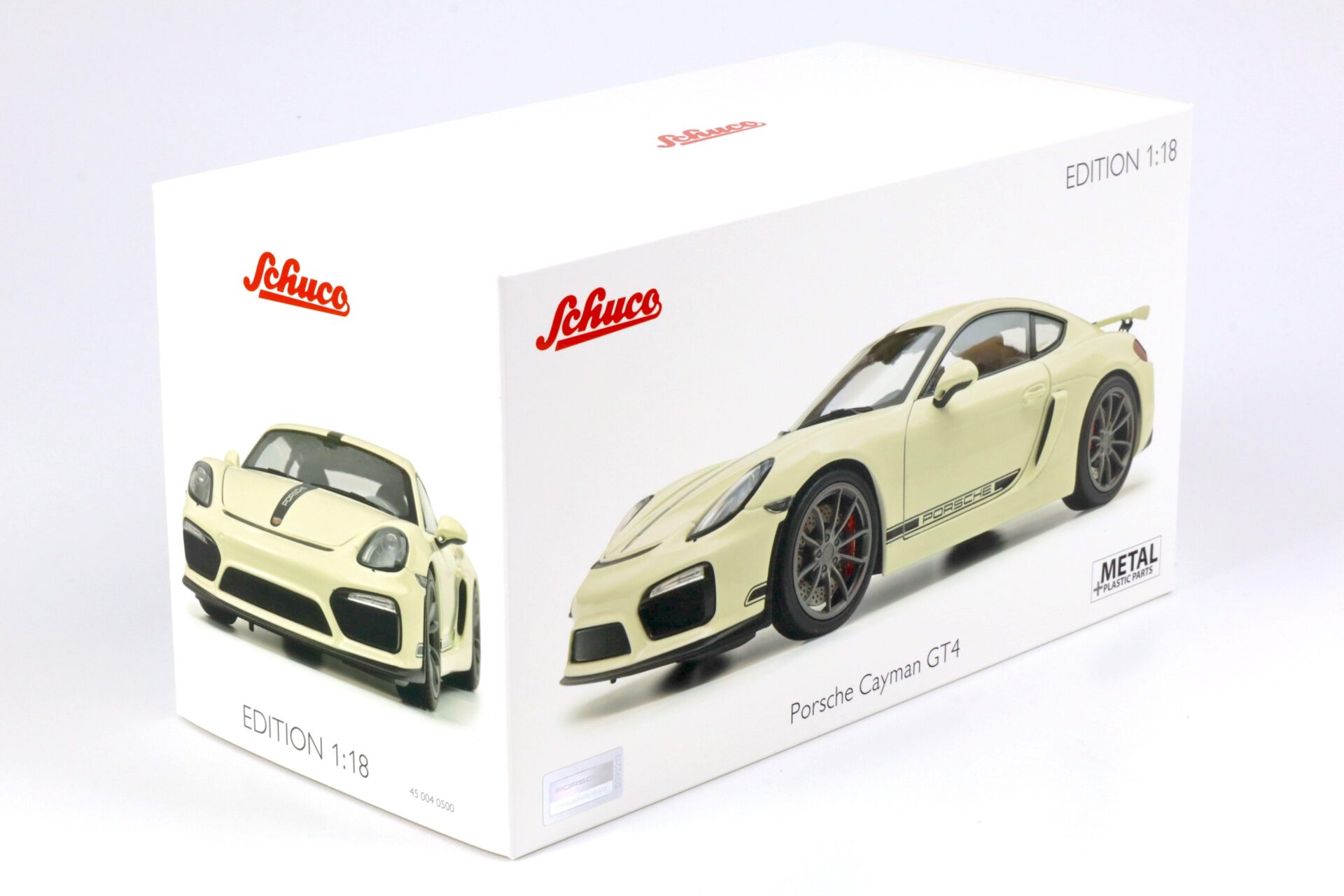 1:18 Schuco Porsche Cayman GT4 Coupe white/ black