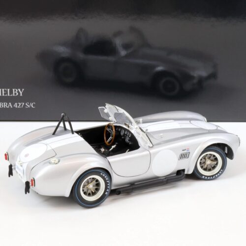 1:18 Kyosho Shelby Cobra 427 S/C silver metallic/ white 08047S