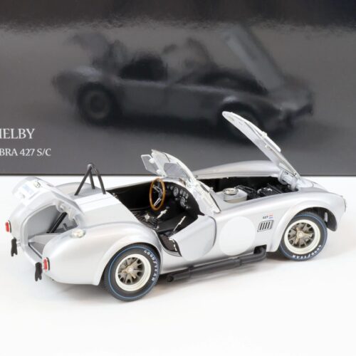 1:18 Kyosho Shelby Cobra 427 S/C silver metallic/ white 08047S
