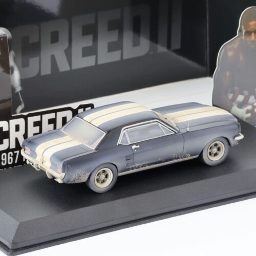 1:43 Greenlight 1967 Ford Mustang Coupe CREED II dirty Version black/ white