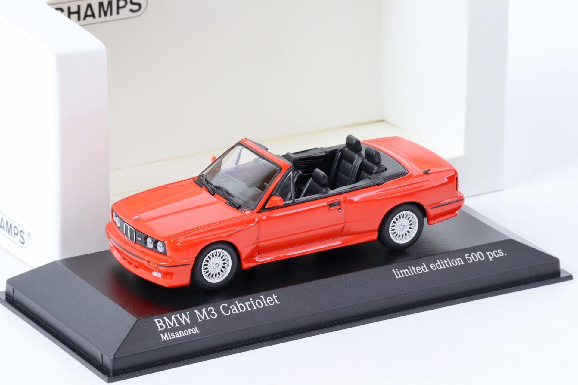 1:43 Minichamps BMW M3 E30 Cabriolet 1988 Misano red