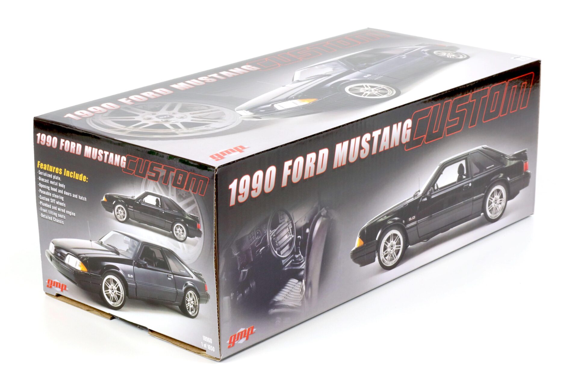 1:18 GMP 1990 Ford Mustang 5.0 Coupe Custom Detroit Speed Inc. black