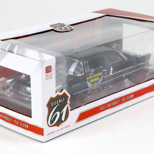 1:18 Highway61 1957 Chevrolet Bel Air 150 Sedan Ohio State Highway Patrol black