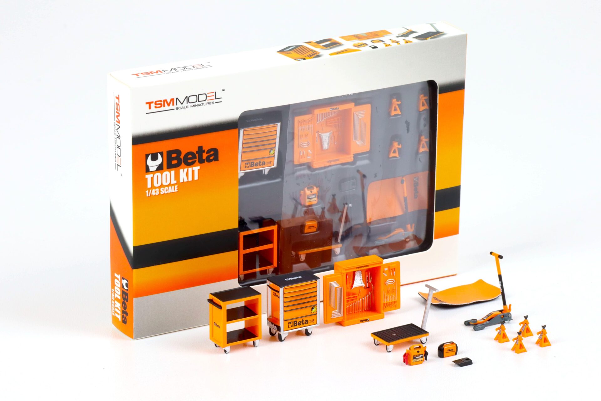 ID 67960 orig 2.jpg 1:43 TSM BETA Tool Kit Werkstatt Zubehör Diorama orange TSM13AC26