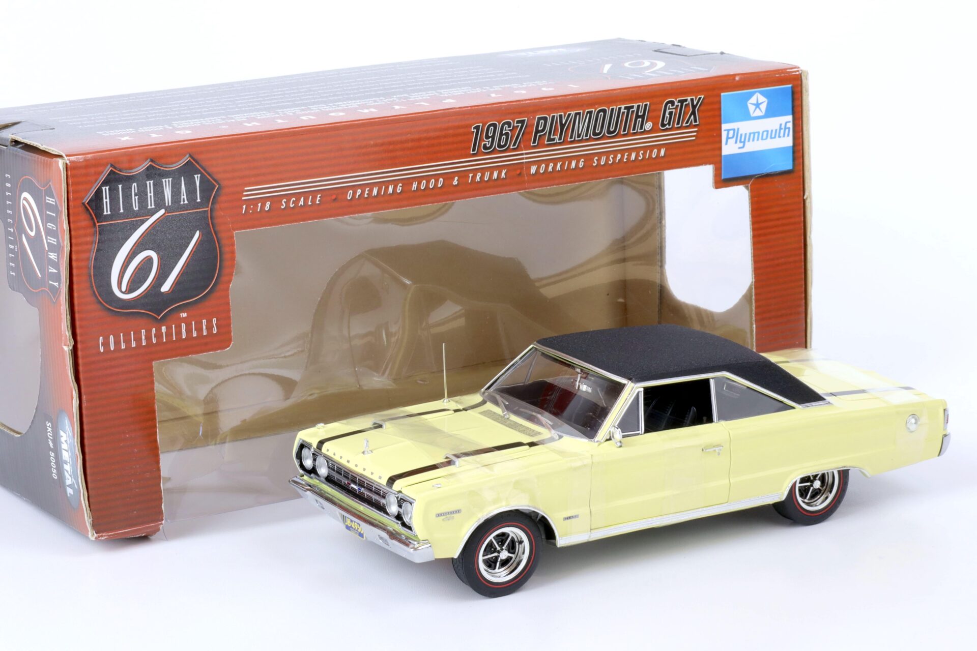 ID 67987 orig 1.jpg (A6A296) 1:18 Highway61 Plymouth GTX 1967 yellow/ black roof