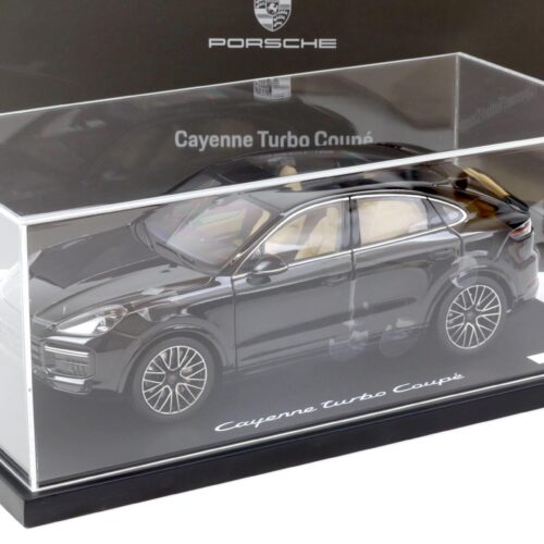 1:18 Norev Porsche Cayenne Turbo Coupe black with display DEALER VERSION