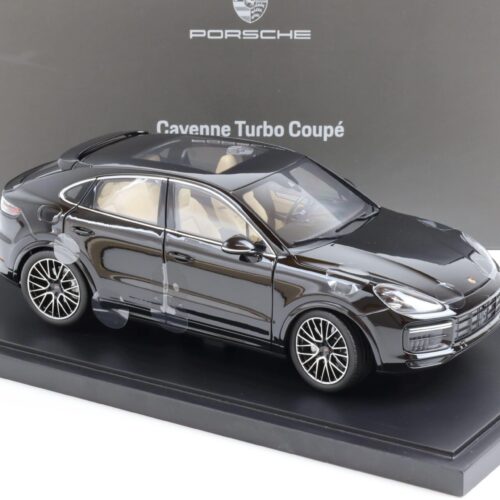 1:18 Norev Porsche Cayenne Turbo Coupe black with display DEALER VERSION