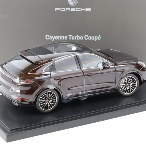 1:18 Norev Porsche Cayenne Turbo Coupe Mahagoni with display DEALER VERSION