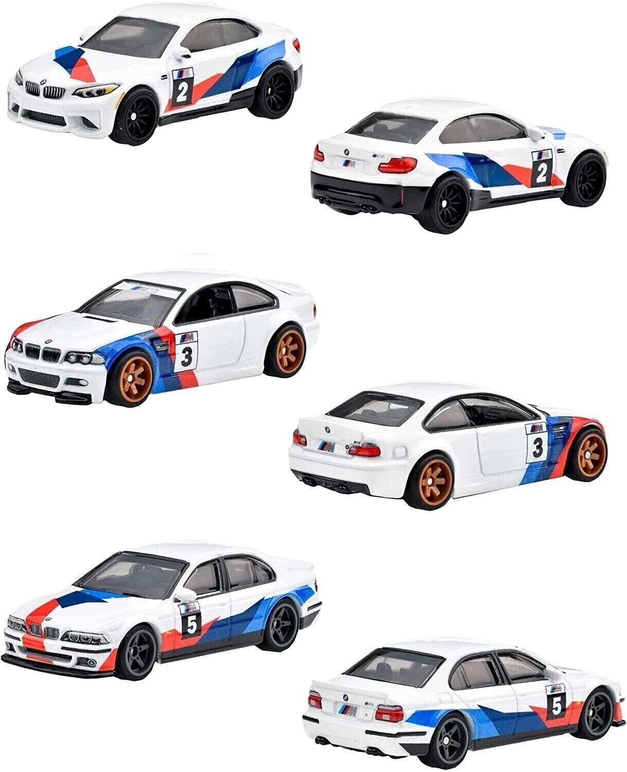 1:64 Hot Wheels Premium Set 2022 BMW M Series M2 M3 M5 Real Riders 4 Cars Diorama