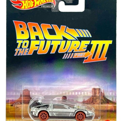1:64 Hot Wheels Premium 2022 Delorean DMC-12 Back to the Future III Time Machine HCP22