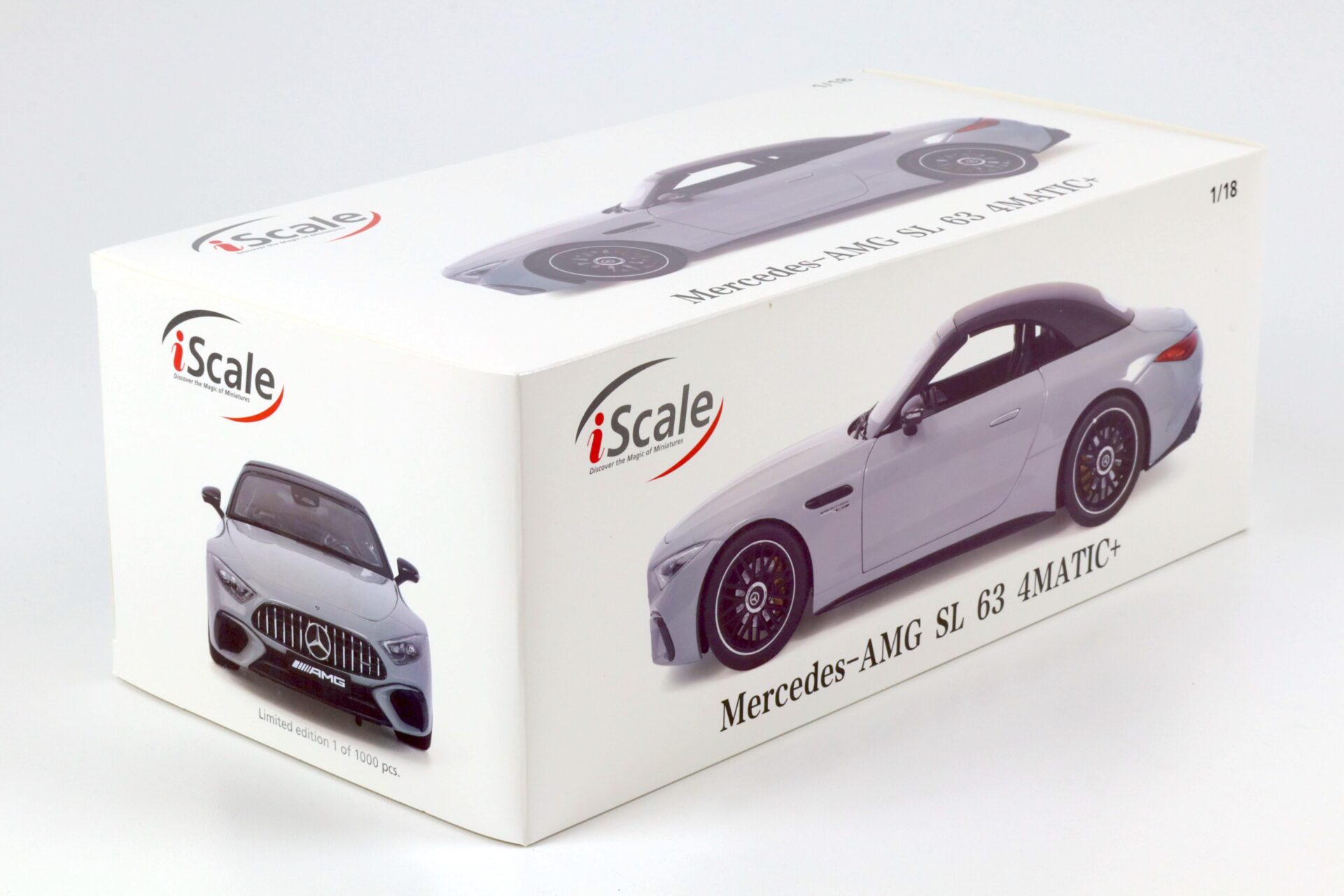 1:18 iScale Mercedes SL 63 AMG 4MATIC+ Convertible (R232) alpin grey