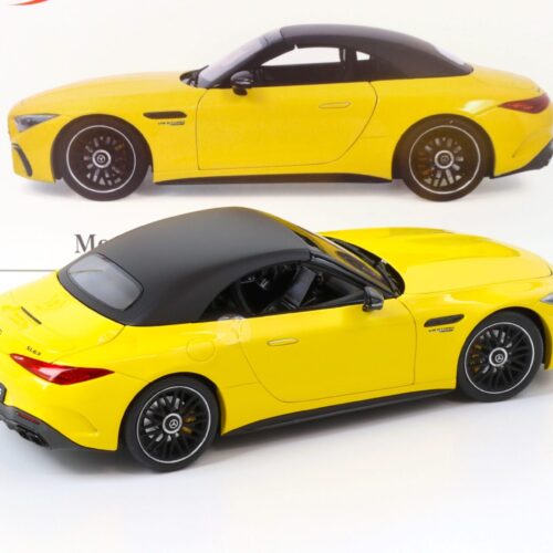 1:18 iScale Mercedes SL 63 AMG 4MATIC+ Convertible (R232) sun yellow