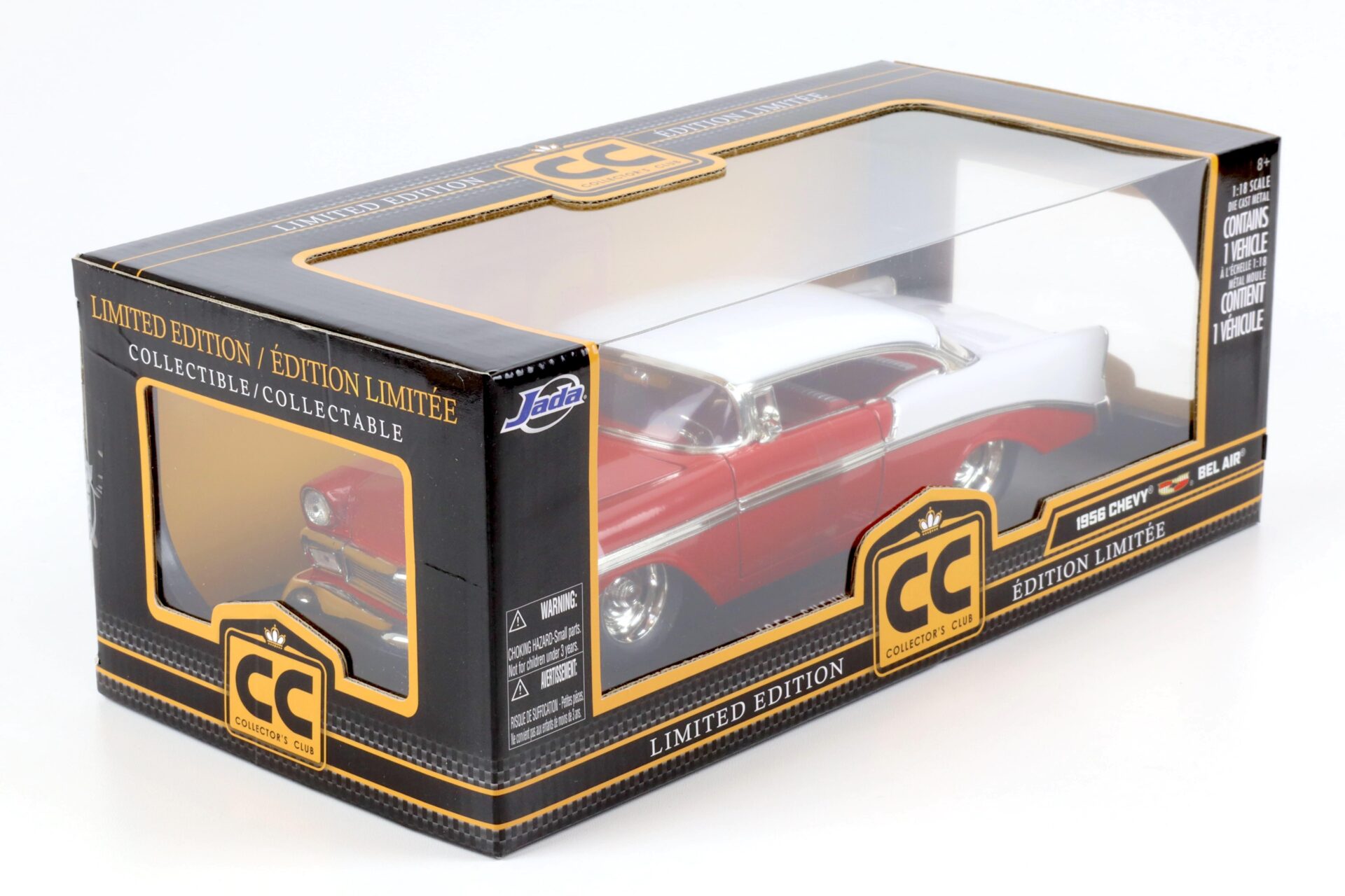 1:18 JADA Toys 1956 Chevrolet Bel Air Collectors Club red/ white