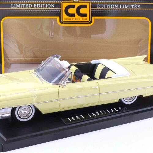 1:18 JADA Toys 1963 Cadillac Series 62 Convertible yellow