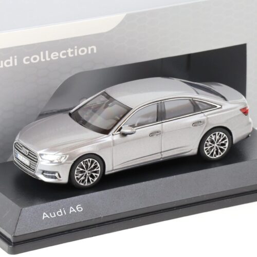 1:43 iScale Audi A6 Limousine C8 Taifun grey metallic 2018 DEALER VERSION