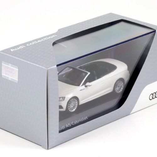 1:43 Spark Audi A5 Cabriolet Tofana white 2017 DEALER VERSION