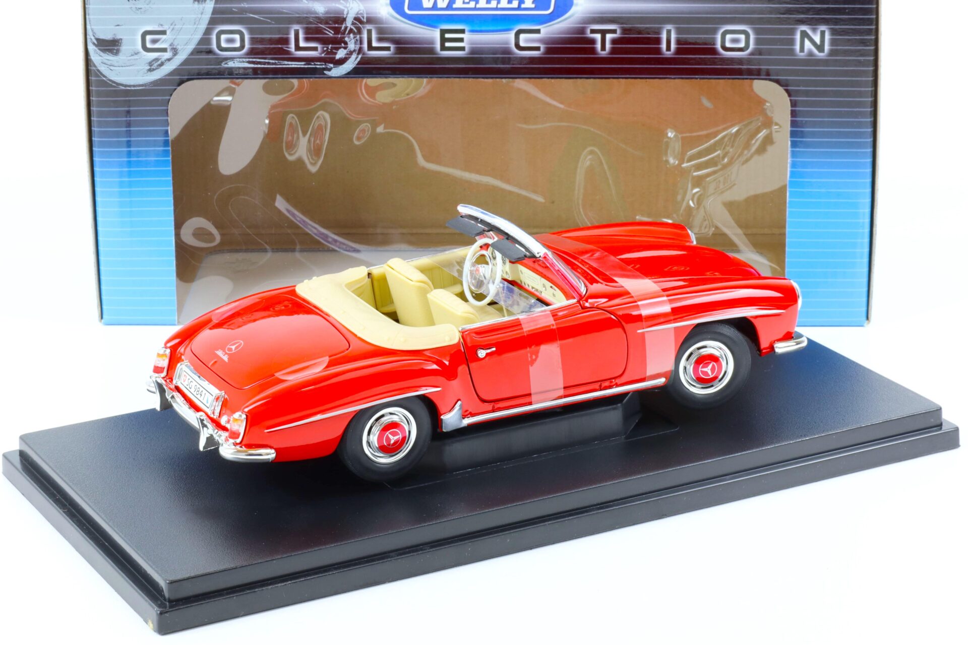 1:18 Welly 1955 Mercedes 190SL Cabriolet red