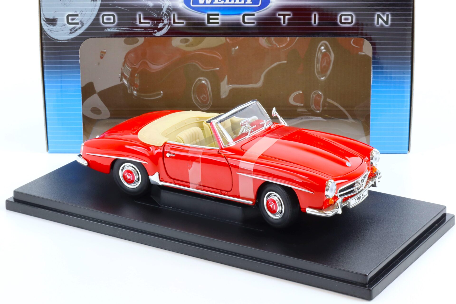 1:18 Welly 1955 Mercedes 190SL Cabriolet red