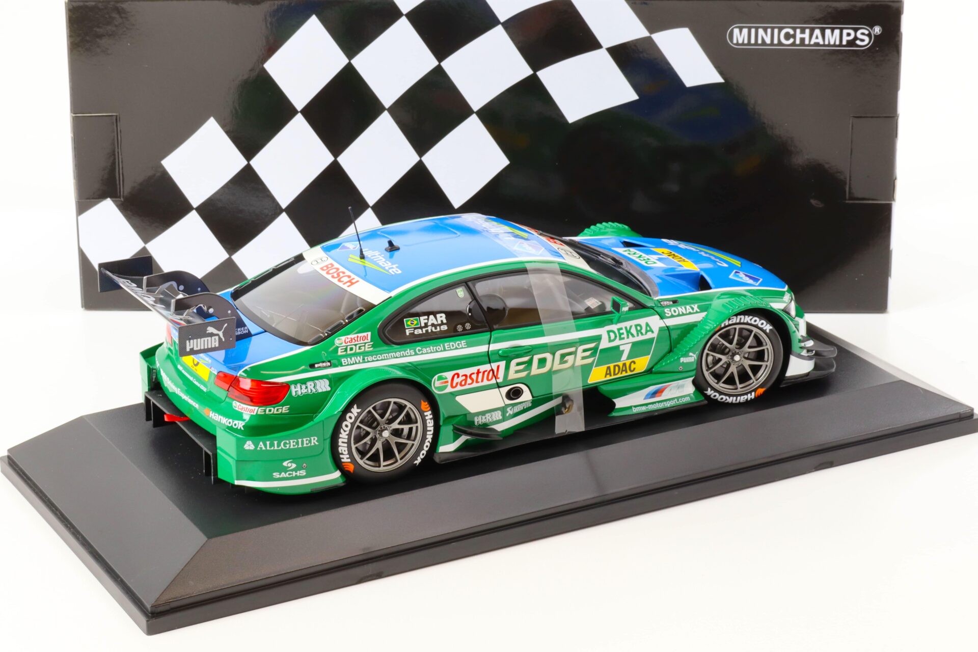1:18 Minichamps BMW M3 DTM Team RBM A.Farfus #7 DTM 2013 Castrol
