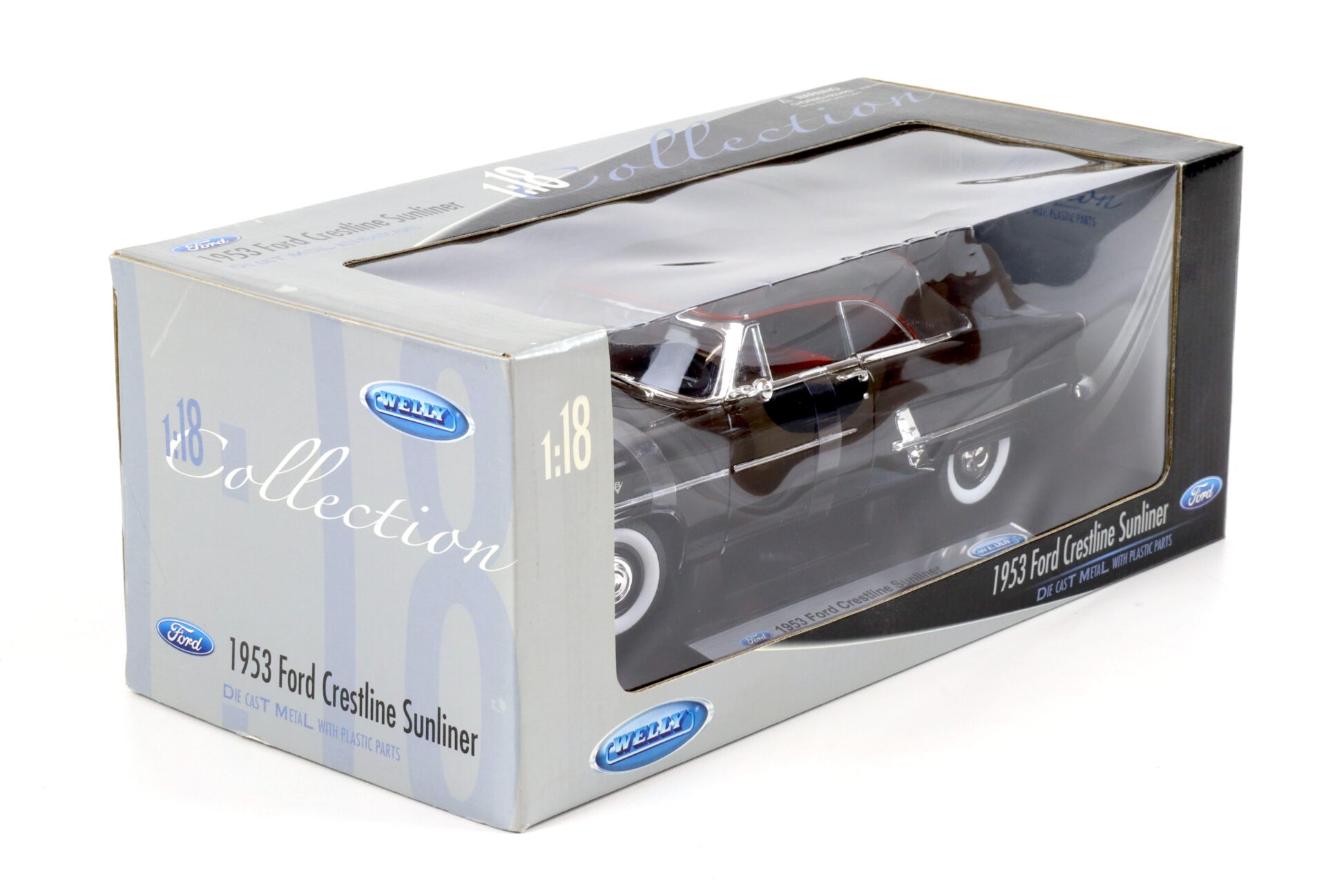 1:18 Welly 1953 Ford Crestline Sunliner black closed Top