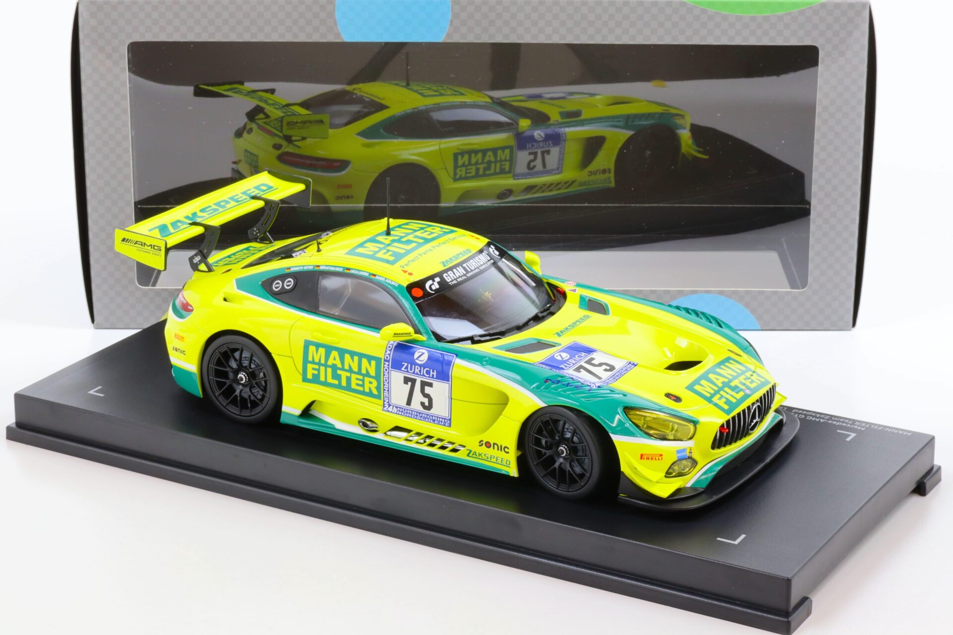 1:18 Paragon Mercedes AMG GT3 Zakspeed #75 Mann Filter 24h Nürburgring 2016