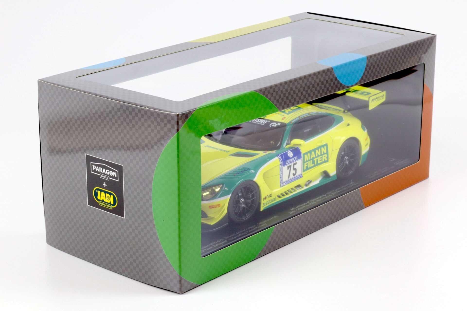 1:18 Paragon Mercedes AMG GT3 Zakspeed #75 Mann Filter 24h Nürburgring 2016