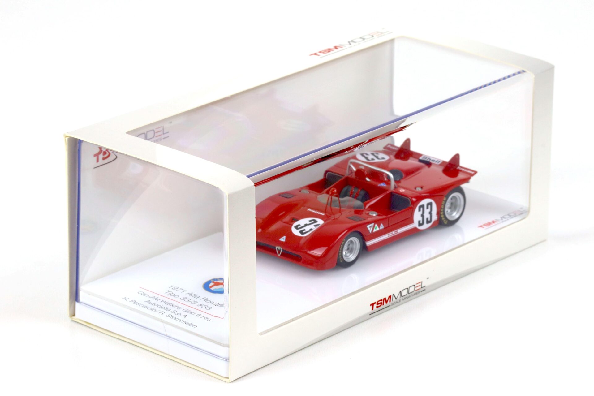 1:43 TSM 1971 Alfa Romeo Tipo 33/3 Can-Am #33 Watkins Glen 6h Autodelta SPA