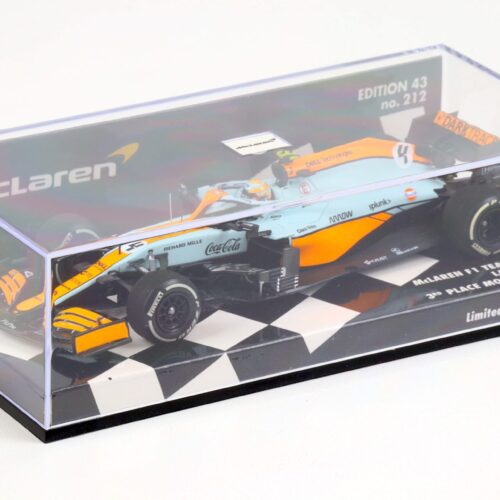 1:43 Minichamps McLAREN F1 Team MCL35M Lando Norris 3rd Place Monaco GP 2021