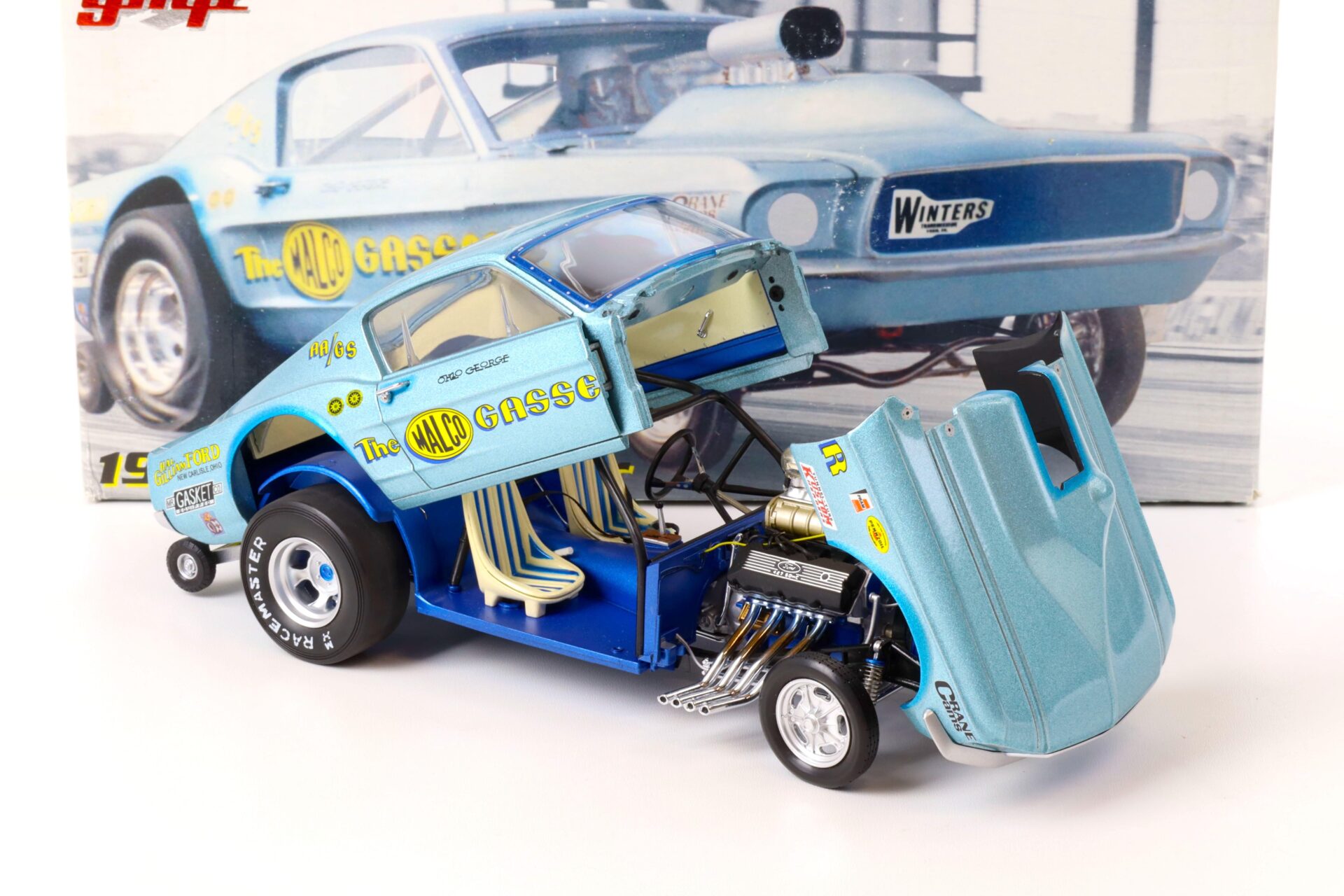 1:18 GMP 1967 Ford Mustang Ohio GeorgeÂ´s Malco Gasser blue D00014051