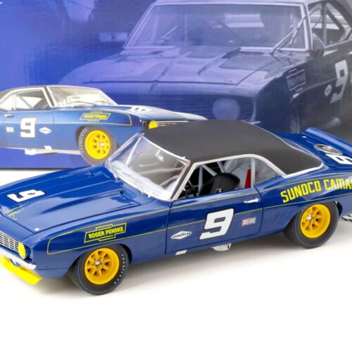 1:18 GMP 1969 Chevrolet Camaro Coupe SUNOCO CAMARO Penske #9 blue