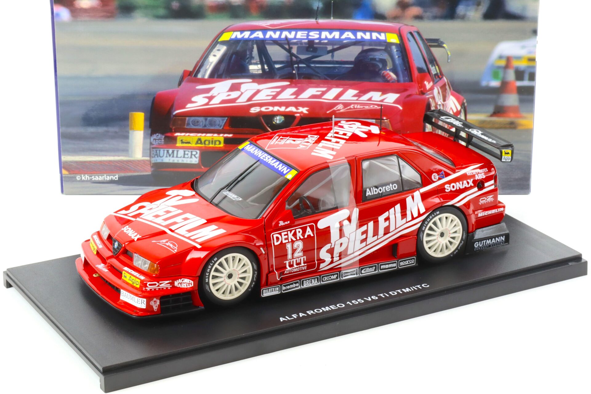 1:18 WERK83 Alfa Romeo 155 V6 TI #12 DTM/ITC 1995 Michele Alboreto TV Spielfilm
