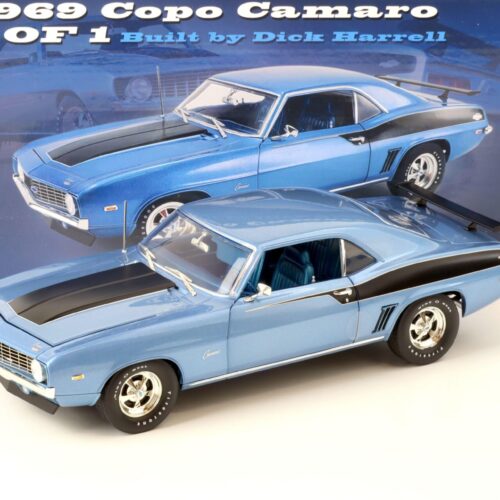 1:18 ACME 1969 Chevrolet COPO Camaro Coupe 1 of 1 by Dick Harrell blue metallic