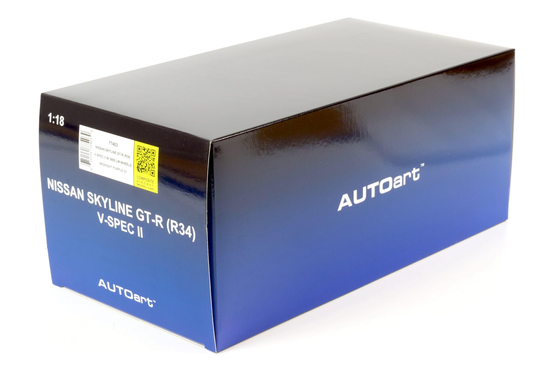 1:18 AUTOart Nissan Skyline GT-R (R34) V-Spec II BBS LM Wheels Midnight purple III