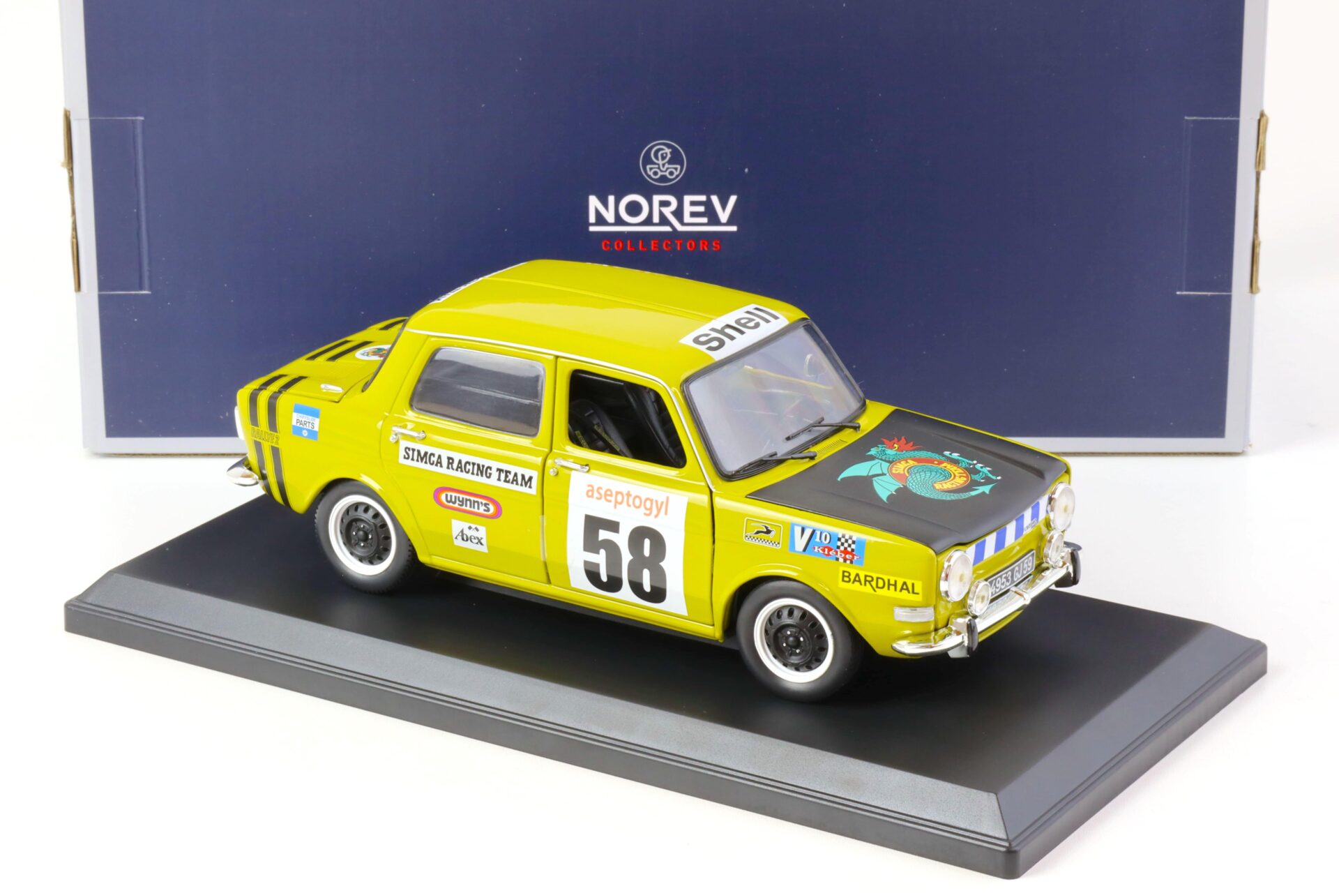 1:18 Norev Simca 1000 Rallye 2 SRT #58 Acide green 1973