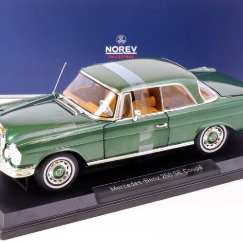 1:18 Norev Mercedes 250 SE Coupe W111 green metallic 1969 - Limited 1000 pcs.