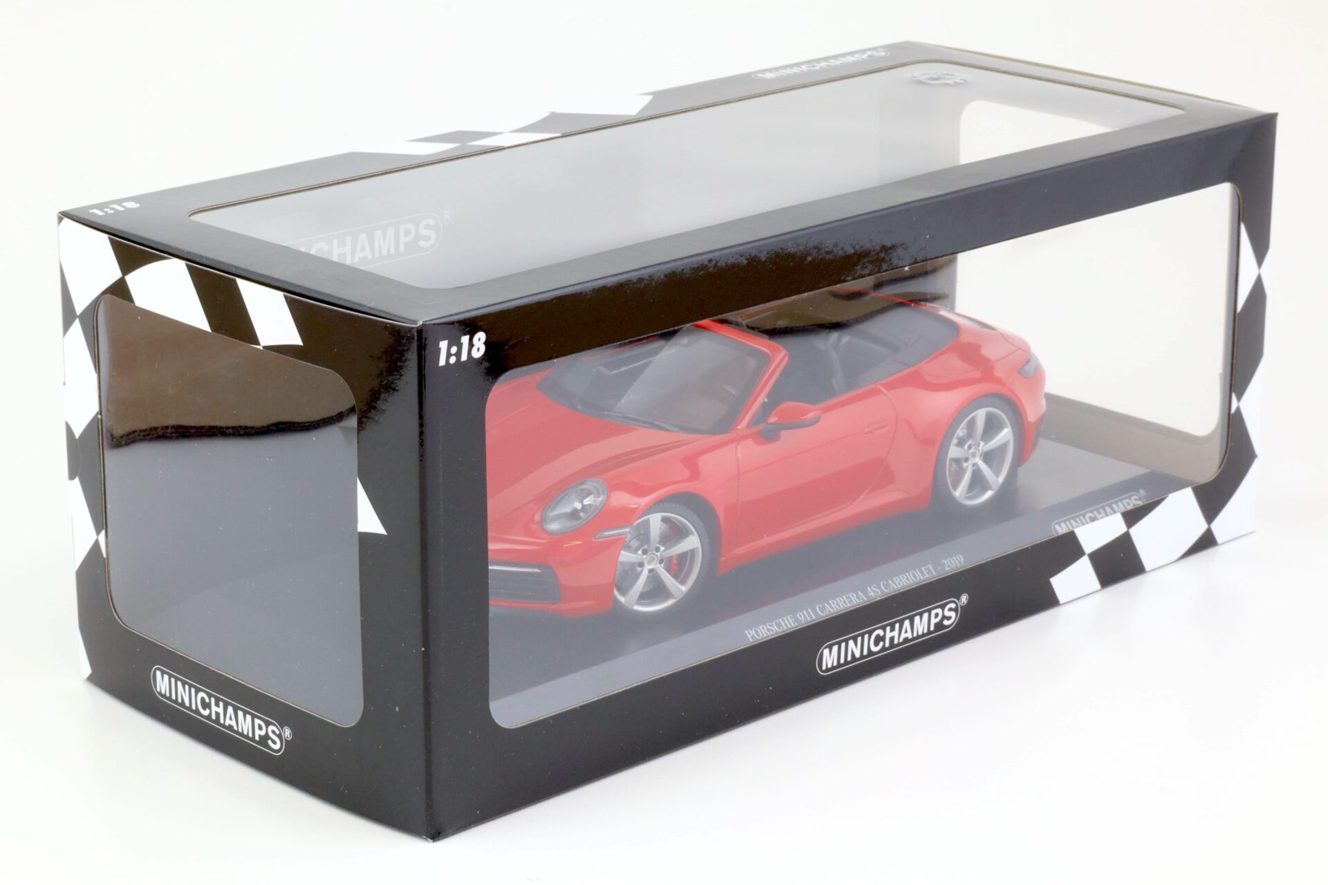 1:18 Minichamps Porsche 911 (992) Carrera 4S Cabriolet 2019 red