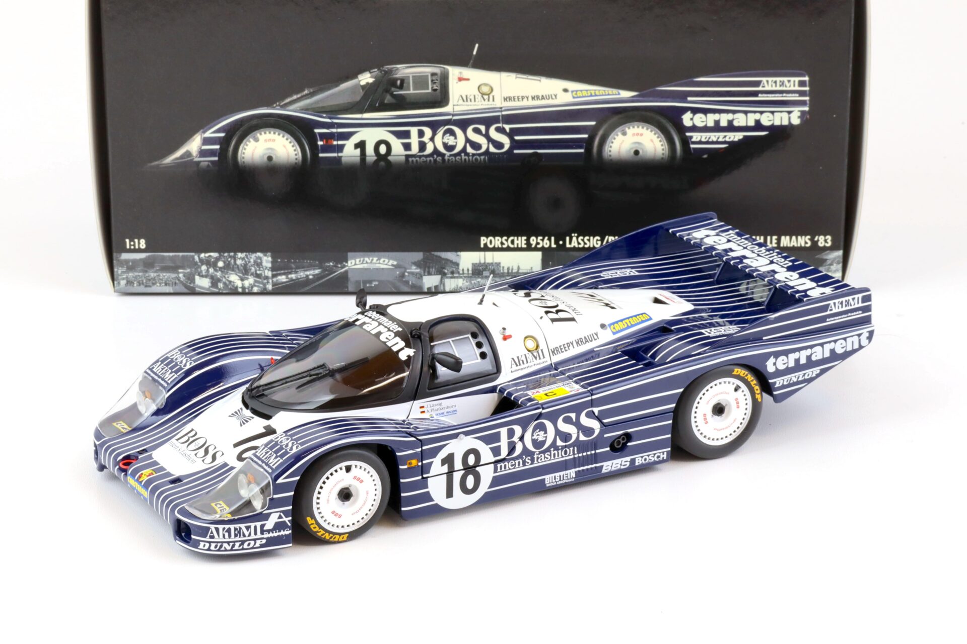 1:18 Minichamps Porsche 956L 24h Le Mans 1983 Lässig/Plankenhorn/Wilson BOSS
