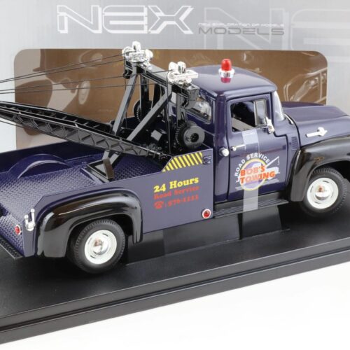 1:18 Welly NEX 1956 Ford F-100 Tow Truck Abschlepper Bob´s Towing blue