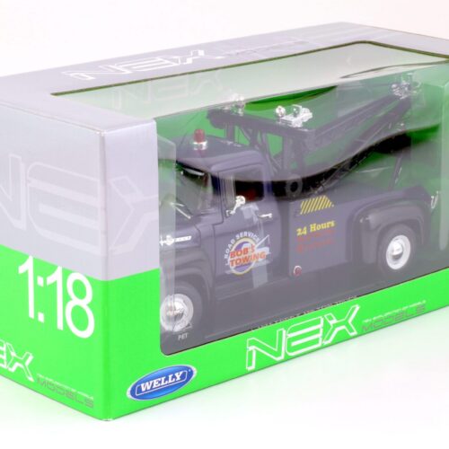 1:18 Welly NEX 1956 Ford F-100 Tow Truck Abschlepper Bob´s Towing blue