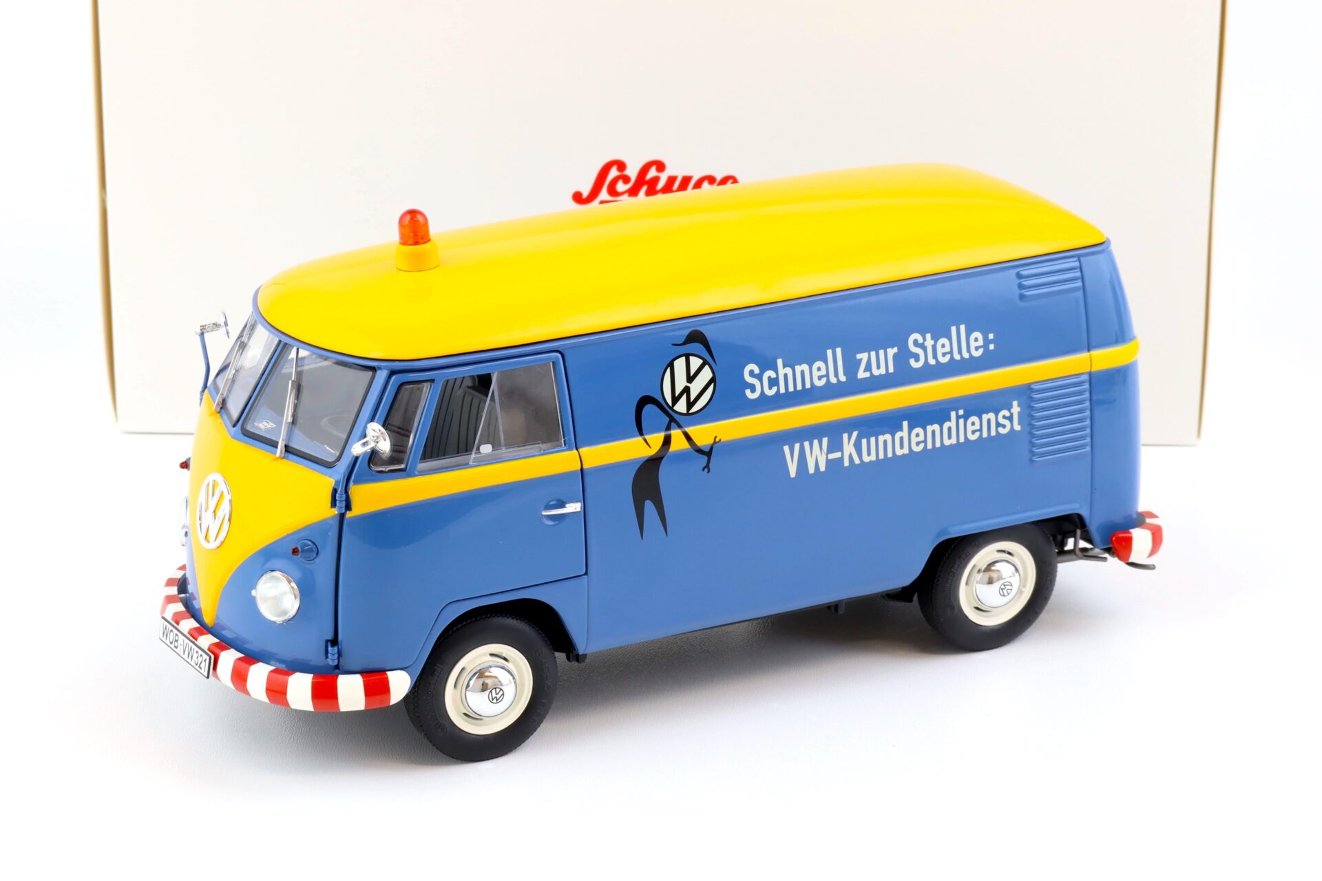 1:18 Schuco VW T1b Kasten VW-Kundendienst VW Service blue/ yellow Die-Cast