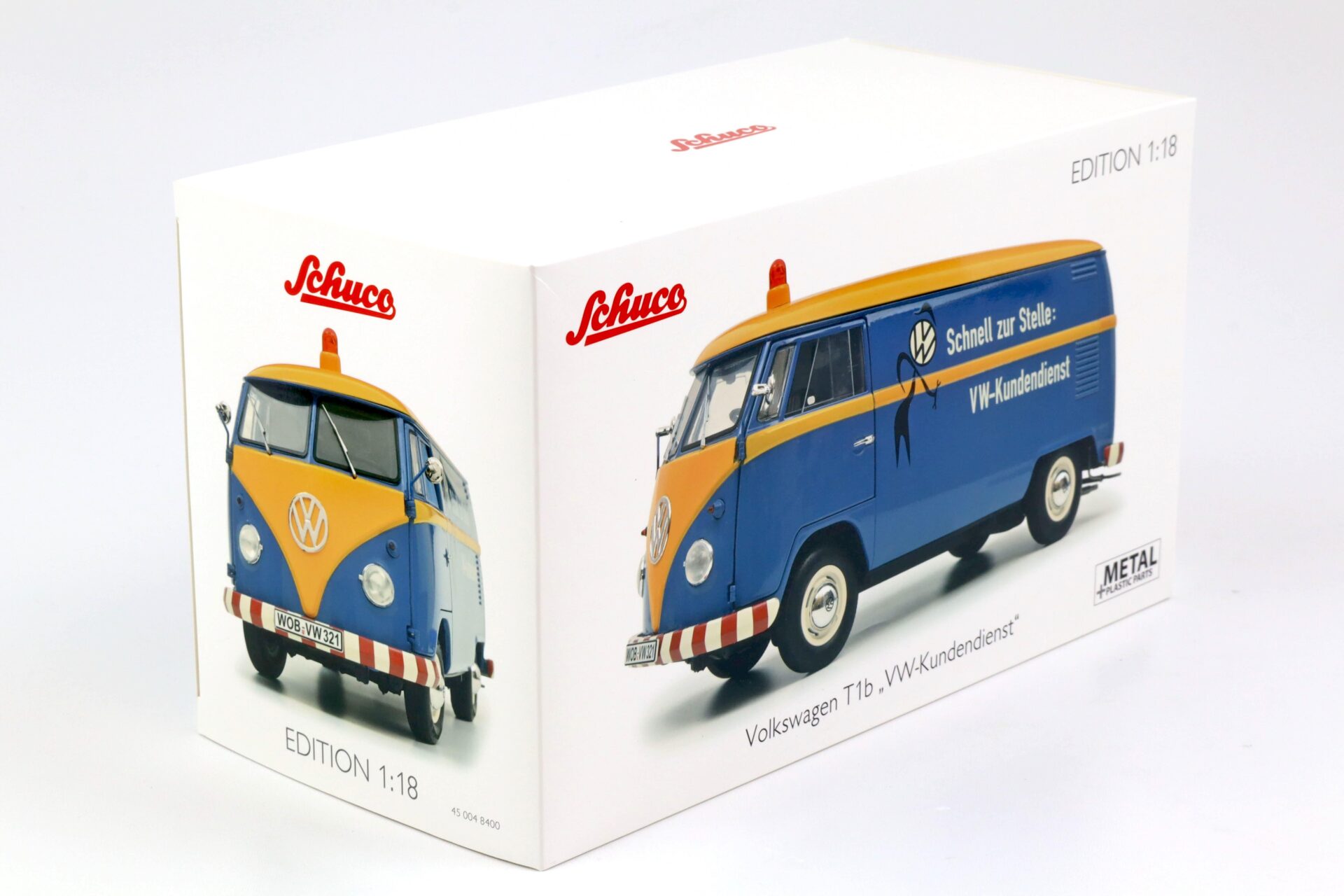 1:18 Schuco VW T1b Kasten VW-Kundendienst VW Service blue/ yellow Die-Cast