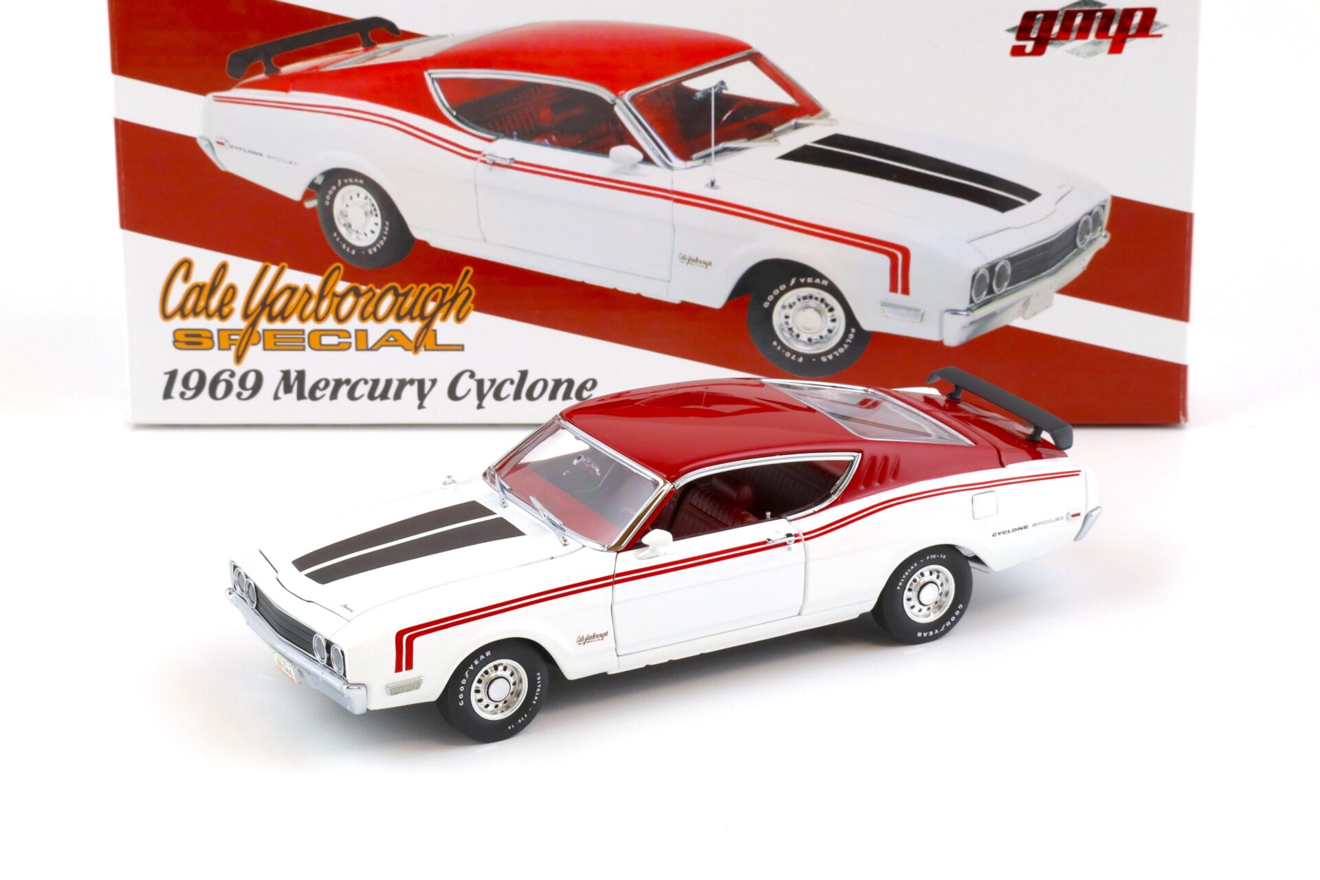 1:24 GMP 1969 Mercury Cyclone Coupe Cale Yarborough Special white/ red