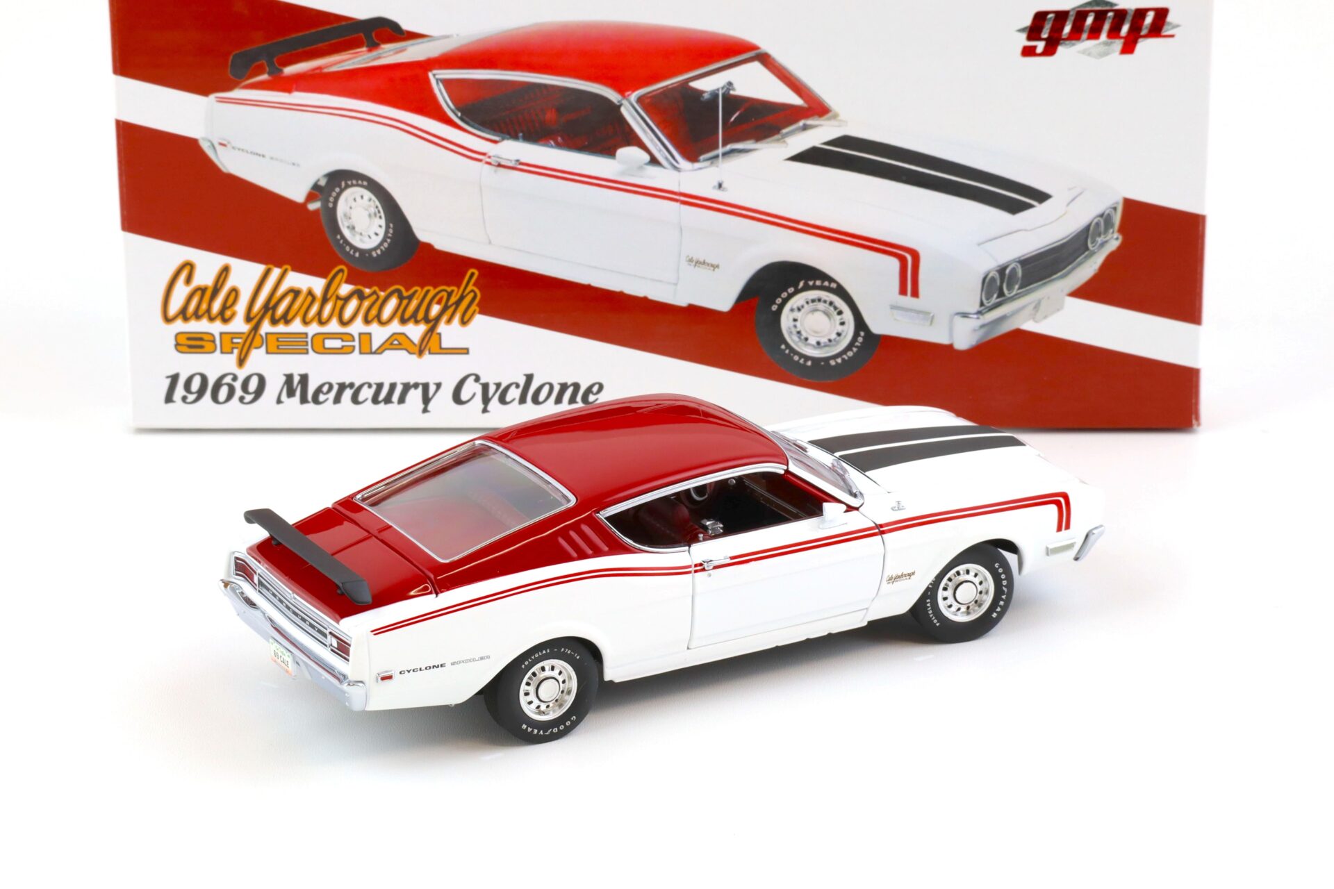 1:24 GMP 1969 Mercury Cyclone Coupe Cale Yarborough Special white/ red