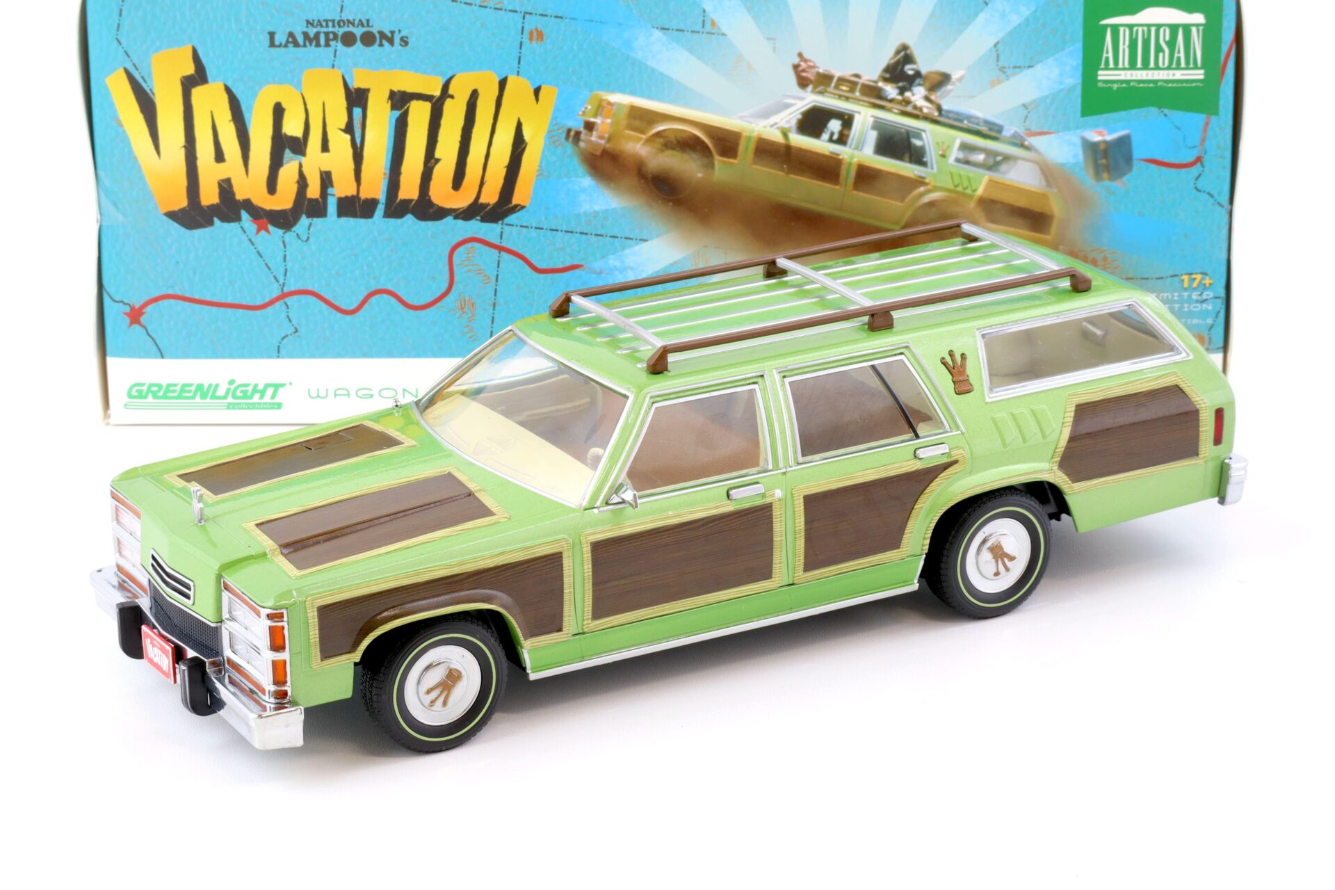1:18 Greenlight Ford Country Wagon Queen Family Truckster VACATION with luggage