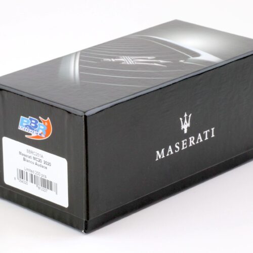 1:43 BBR Maserati MC20 Bianco Audace white/ black roof 2020 - Limited 200 pcs.